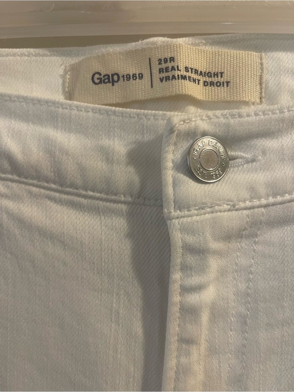 GAP 1969 White Real Straight Women’s Jeans